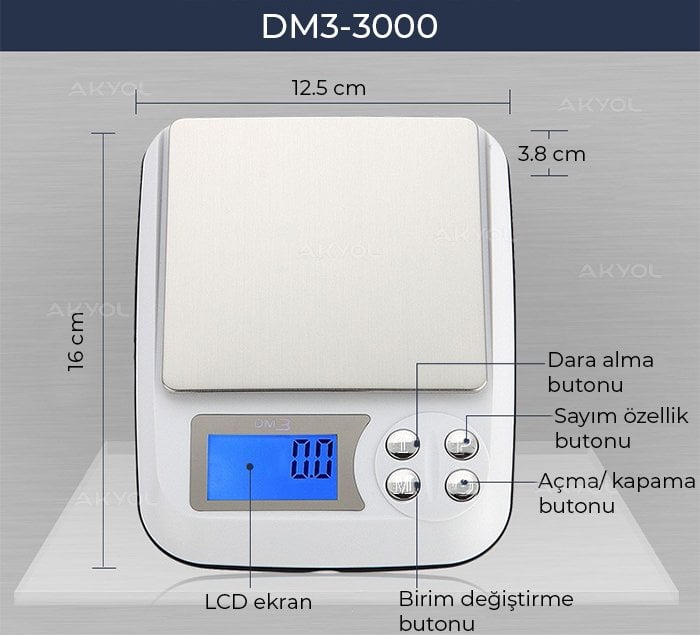 DM3-3000 dijital terazi