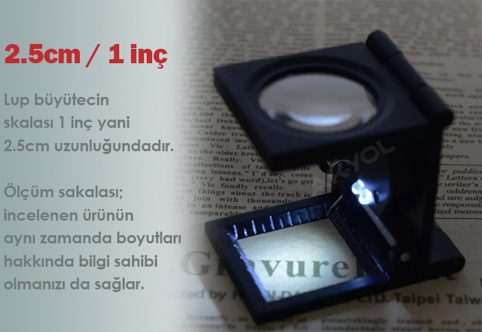 mini led ışıklı büyüteç