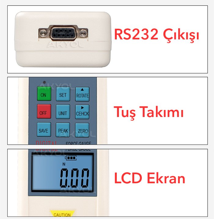 HF 500 dijital kuvvet ölçer