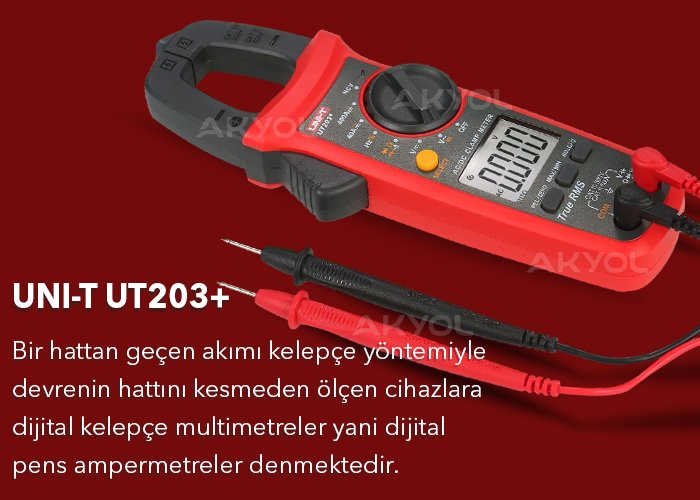 UT203+ dijital DC akım ölçer
