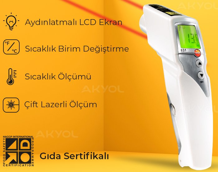 testo 831 lazerli termometre